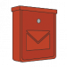 Červené pozinkované poštovní schránky
